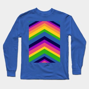 Colourful Rainbow Chevrons Long Sleeve T-Shirt